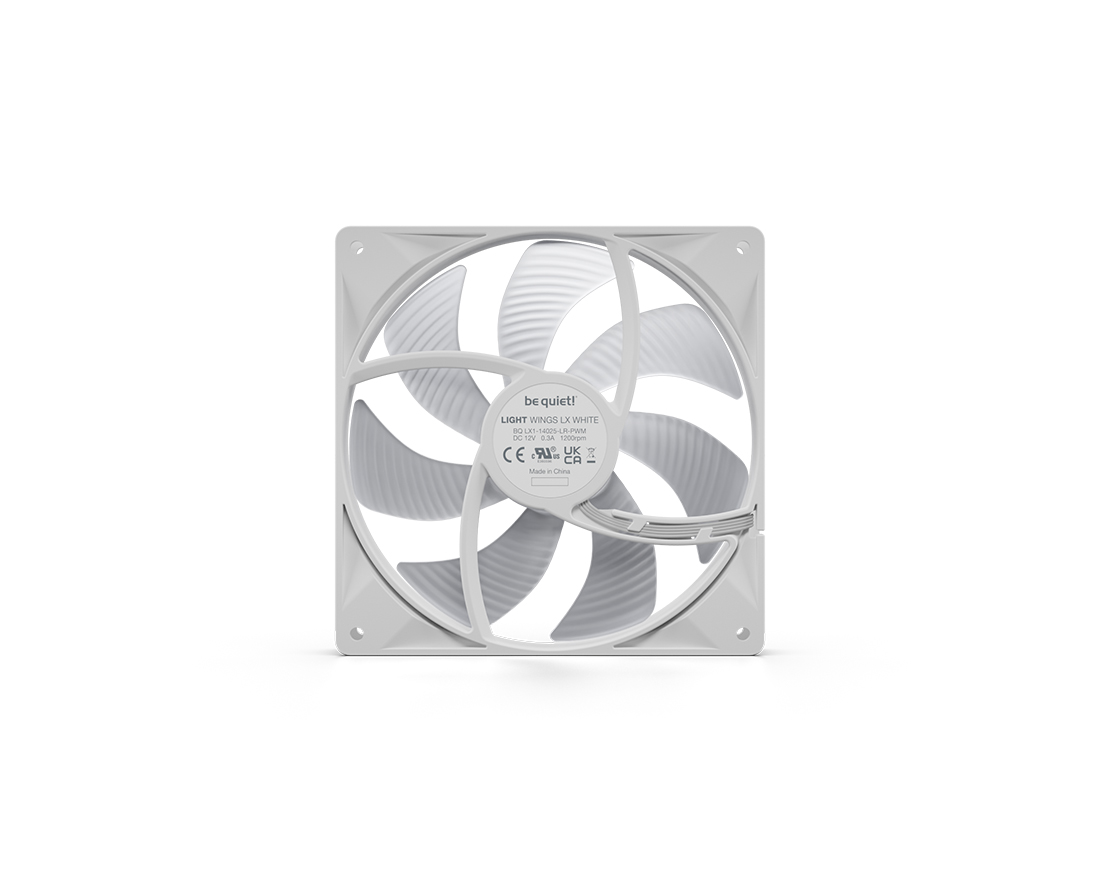 LIGHT WINGS LX | 140mm PWM 3-Pack W silent essential Fans from be